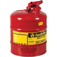 Safety Cans, Type I, Steel, 5 US gal., Red, FM Approved/UL/ULC Listed PB Rental Co. Ltd.