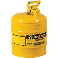 Bidons s&eacute;curitaires, Type I, Acier, 5 gal. US, Jaune, Homologu&eacute; FM/List&eacute; UL/ULC PB Rental Co. Ltd.