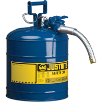AccuFlow Safety Cans, Type II, Steel, 2 US gal., Blue, FM Approved/UL/ULC Listed PB Rental Co. Ltd.