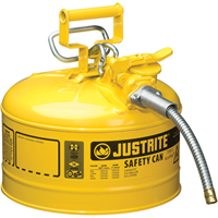 AccuFlow Safety Cans, Type II, Steel, 2.5 US gal., Yellow, FM Approved/UL/ULC Listed PB Rental Co. Ltd.