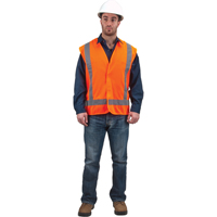 Veste de s&eacute;curit&eacute; pour la circulation, Orange haute visibilit&eacute;, Moyen, Polyester PB Rental Co. Ltd.