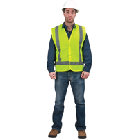 Veste de s&eacute;curit&eacute; pour la circulation, Jaune lime haute visibilit&eacute;, Grand, Polyester PB Rental Co. Ltd.