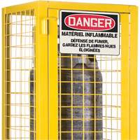 CSA-Compliant Gas Cylinder Safety Cabinet, 2 Cylinder Capacity, 17" W x 17" D x 69" H, Yellow PB Rental Co. Ltd.