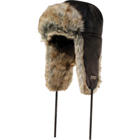 Chapeau matelass&eacute; doubl&eacute; de fourrure synth&eacute;tique, Doublure en Nylon/Fourrure, T-Grand, Noir PB Rental Co. Ltd.