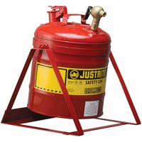 Bidon avec robinet s&eacute;curitaires pour laboratoires, Type I, Acier, 5 gal. US, Rouge, Homologu&eacute; FM PB Rental Co. Ltd.