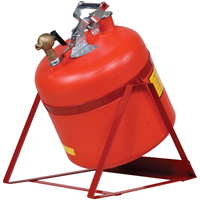 Bidon avec robinet s&eacute;curitaires pour laboratoires, Type I, Acier, 5 gal. US, Rouge, Homologu&eacute; FM PB Rental Co. Ltd.