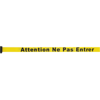 Tape Cassette for Build-Your-Own Crowd Control Barriers, Attention ne pas entrer, 7', Yellow Tape PB Rental Co. Ltd.