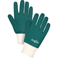 Double Dipped Green Gloves, 10" L, PVC, Cotton Jersey Inner Lining, 70-mil PB Rental Co. Ltd.