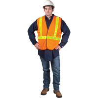 Veste de s&eacute;curit&eacute; pour la circulation d&eacute;tachable en cinq points, Orange haute visibilit&eacute;, Moyen, Polyester PB Rental Co. Ltd.