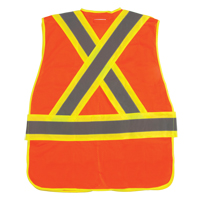 Veste d'arpenteur haute visibilit&eacute;, conforme &agrave; la CSA, Orange haute visibilit&eacute;, Moyen, Polyester PB Rental Co. Ltd.