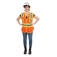 Veste d'arpenteur haute visibilit&eacute;, conforme &agrave; la CSA, Orange haute visibilit&eacute;, Moyen, Polyester PB Rental Co. Ltd.