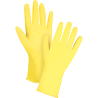 Gants jaune canari de premi&egrave;re qualit&eacute; r&eacute;sistants aux produits chimiques, Taille Petit/7, 12" lo, Latex de caoutchouc, Doublure en Ouat&eacute;e, 15 mils PB Rental Co. Ltd.