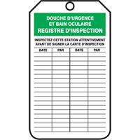 &eacute;tiquettes de s&eacute;curit&eacute; d'inspection et de contr&ocirc;le de l'&eacute;tat de l'&eacute;quipement, Papier cartonn&eacute;, 3-1/8" la x 5-7/8" h, Français PB Rental Co. Ltd.