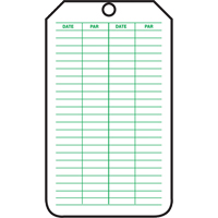 &eacute;tiquettes de s&eacute;curit&eacute; d'inspection et de contr&ocirc;le de l'&eacute;tat de l'&eacute;quipement, Plastique, 3-1/8" la x 5-7/8" h, Français PB Rental Co. Ltd.