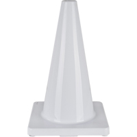 Coloured Traffic Cone, 18", White PB Rental Co. Ltd.