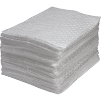 Premium Fine Fiber Sorbent Pads, Oil Only, 15" x 17", 25 gal. Absorbancy PB Rental Co. Ltd.