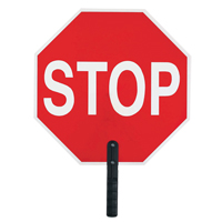 "Stop" Traffic Sign, 18" x 18", Plastic, English with Pictogram PB Rental Co. Ltd.