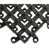 ErgoDeck&reg; Matting With Integrated No-Slip Cleats No. 553, PVC, 1-1/2' W x 1-1/2' L, 7/8" Thick, Black PB Rental Co. Ltd.