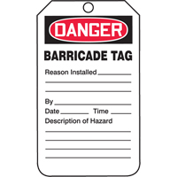 &eacute;tiquettes de s&eacute;curit&eacute;, Plastique, 3-1/4" la x 5-3/4" h, Anglais PB Rental Co. Ltd.