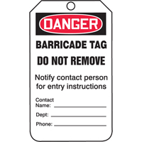 &eacute;tiquettes de s&eacute;curit&eacute;, Plastique, 3-1/4" la x 5-3/4" h, Anglais PB Rental Co. Ltd.