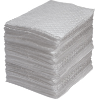Feuilles absorbantes en fibres fines de calibre industriel, Huile seulement, 15" x 17", 40 gal. d'absorption PB Rental Co. Ltd.