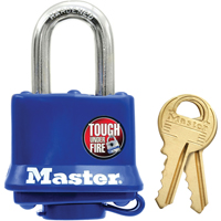 Weather-Resistant Padlock, Blue, Keyed Different, Laminated Steel, 1-9/16" Width PB Rental Co. Ltd.
