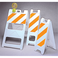 Barricades, Folding, 25" L x 45" H, Orange/White PB Rental Co. Ltd.