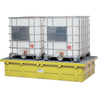 Double IBC Low-Top Without Drain, 385 US gal. Spill Capacity, 110" x 55" x 20" PB Rental Co. Ltd.