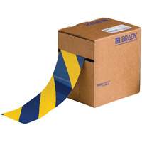 Ruban de marquage pour planchers ToughStripe, 3" x 100', Polyester, Bleu et jaune PB Rental Co. Ltd.