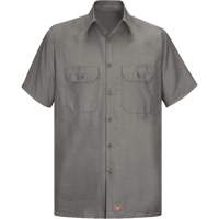 Chemise &agrave; manches courtes en tissu ind&eacute;chirable, Hommes, 3T-Grand, Gris PB Rental Co. Ltd.