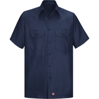 Chemise &agrave; manches courtes en tissu ind&eacute;chirable, Hommes, 3T-Grand, Bleu marine PB Rental Co. Ltd.