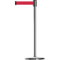 Slimline TensaBarrier&reg; Barrier Post, Steel, 38" H, Red Tape, 7.5' Tape Length PB Rental Co. Ltd.