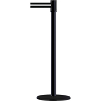 Slimline TensaBarrier&reg; Barrier Post, Steel, 38" H, Black/White Tape, 7.5' Tape Length PB Rental Co. Ltd.