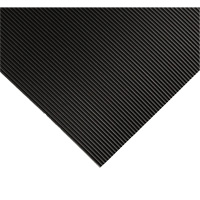 Tapis ondul&eacute; pour tableau de contr&ocirc;le no 702, 2' la x 10' lo, 1/4" &eacute;paisseur, Noir, PVC PB Rental Co. Ltd.