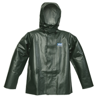 Journeyman Chemical Resistant Rain Jacket, Small, Green, Polyester/PVC PB Rental Co. Ltd.