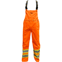 Journeyman Detachable Bib Safety Pants, Polyester, Small, High Visibility Orange PB Rental Co. Ltd.