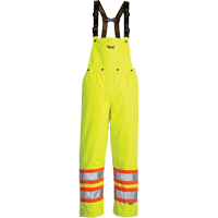 Journeyman Detachable Bib Safety Pants, Polyester, Small, High Visibility Lime-Yellow PB Rental Co. Ltd.