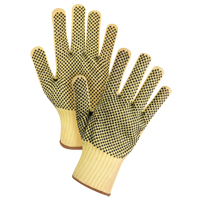 Gants tricot&eacute;s deux c&ocirc;t&eacute;s, sans couture, &agrave; pois, Taille Grand/9, Calibre 7, Rev&ecirc;tement PVC, Enveloppe en Kevlar, ASTM ANSI niveau A2/EN 388 niveau 3 PB Rental Co. Ltd.