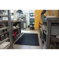Anti-Fatigue Matting, Slotted, 3' x 5' x 7/8", Black, Natural Rubber PB Rental Co. Ltd.