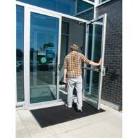 Outdoor Entrance Matting, Rubber, Scraper Type, Textured Pattern, 2' x 2-2/3', Black PB Rental Co. Ltd.