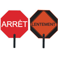Panneau de signalisation &agrave; deux c&ocirc;t&eacute;s  Arr&ecirc;t/Lentement  PB Rental Co. Ltd.