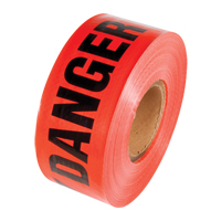 Ruban renforc&eacute; pour barricade, Anglais, 3" la x 500' lo, 5 mils, Noir/rouge PB Rental Co. Ltd.