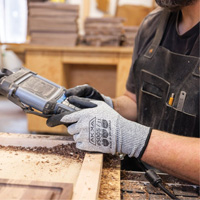 Gants r&eacute;sistants aux coupures, Taille Petit/7, Calibre 10, Rev&ecirc;tement Mousse de nitrile, Enveloppe en Dyneema, ASTM ANSI niveau A3/EN 388 niveau C PB Rental Co. Ltd.