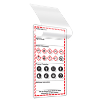 &eacute;tiquettes auto-plastifiantes pour le milieu de travail, Papier cartonn&eacute;, 3" la x 6" h, Anglais PB Rental Co. Ltd.