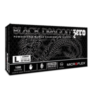 Black Dragon&reg; Zero Gloves, X-Small, Nitrile, 4.5-mil, Powder-Free, Black, Class 2 PB Rental Co. Ltd.