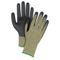Gants &eacute;lastiques sans coutures r&eacute;sistants &agrave; la coupe noir & jaune, Taille Moyen/8, Calibre 13, Rev&ecirc;tement Mousse de nitrile, Enveloppe en Aramide, ASTM ANSI niveau A6 PB Rental Co. Ltd.