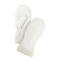 Mitaines d'hiver en cuir fleur de premi&egrave;re qualit&eacute; doubl&eacute;es de boa, Taille Grand, Mitaine PB Rental Co. Ltd.