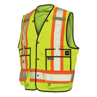 Veste de s&eacute;curit&eacute; pour arpenteur, Jaune lime haute visibilit&eacute;, T-Grand, Polyester PB Rental Co. Ltd.