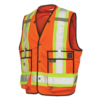 Veste de s&eacute;curit&eacute; pour arpenteur, Orange haute visibilit&eacute;, Grand, Polyester PB Rental Co. Ltd.
