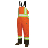 Salopettes de s&eacute;curit&eacute; doubl&eacute;e, Polyester/Polyur&eacute;thane, Grand, Orange haute visibilit&eacute; PB Rental Co. Ltd.